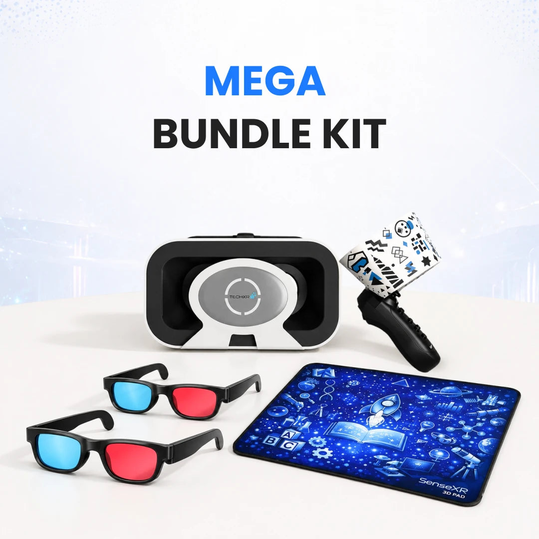 Mega Bundle Learning Kit: SenseXR Controller + 3D Pad + 3D Glasses - Premium Plan & 500+ Experience