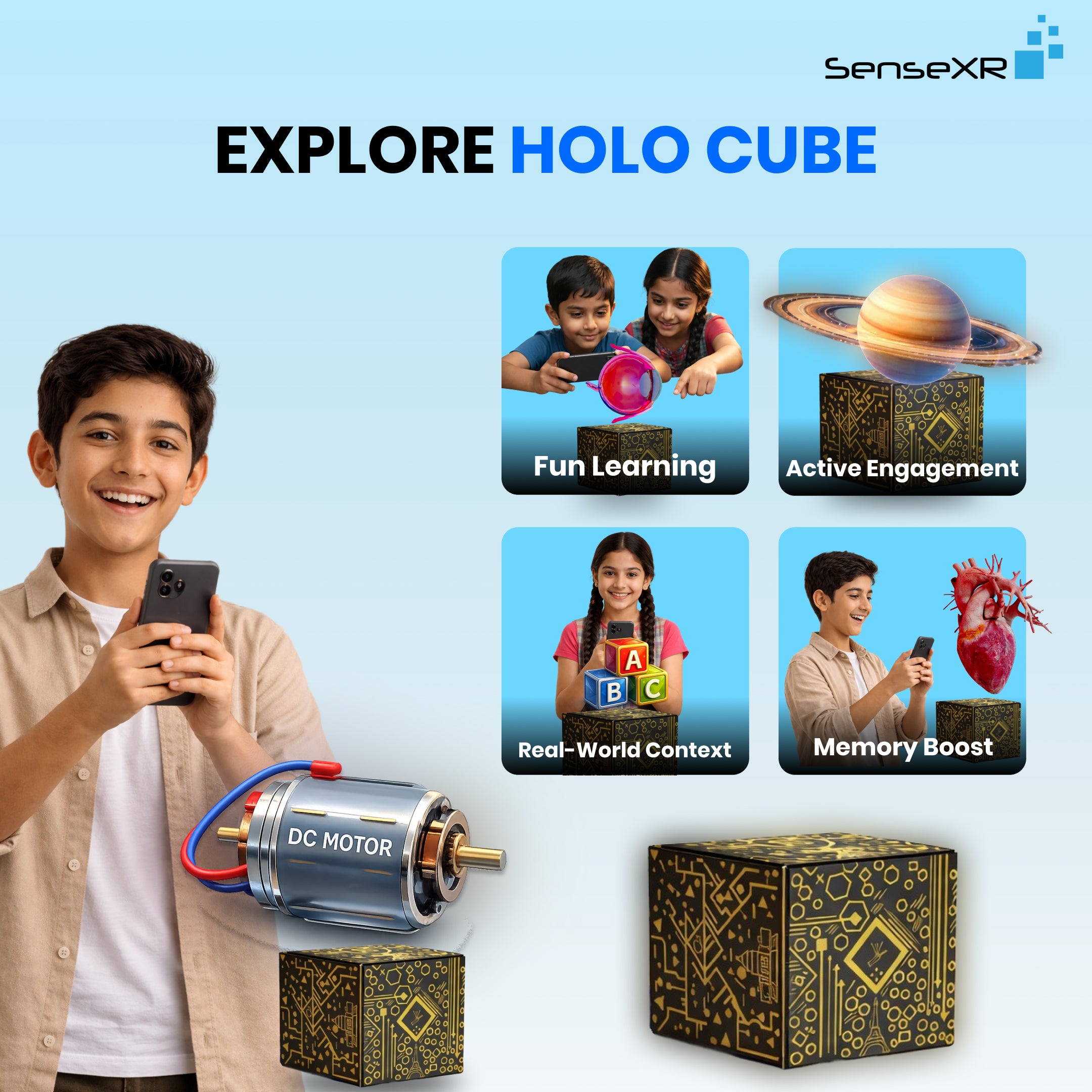 Mega Bundle Learning Kit: SenseXR Controller + 3D Pad + Holo Cube + 3D Glasses