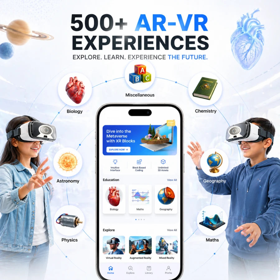 Mega Bundle Learning Kit: SenseXR Controller + VR Headset + 3D Pad + 3D Glasses - Premium Plan & 500+ Experience