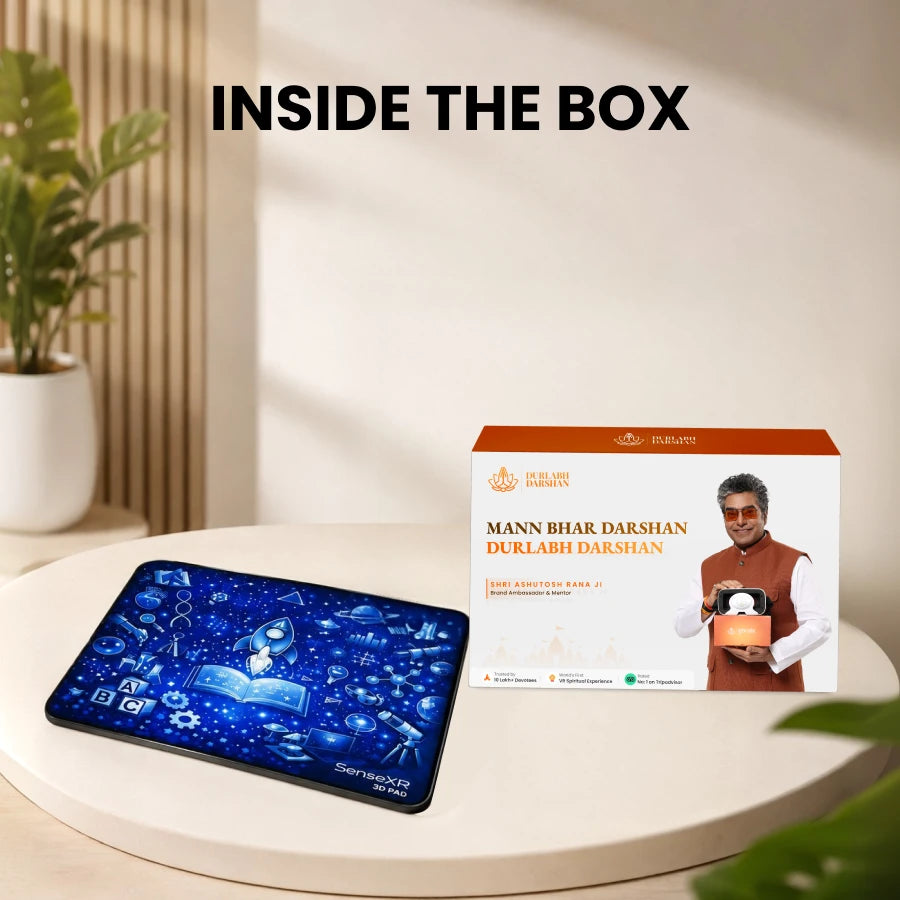 SenseXR 3D Learning Pad + Durlabh Darshan VR Kit Combo – 500+ AR Experiences & 1 Year Darshan Subscription
